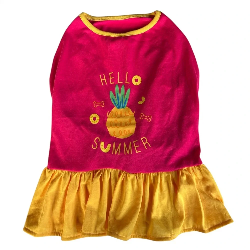 New Top Paw Hello Summer Dog Dress L